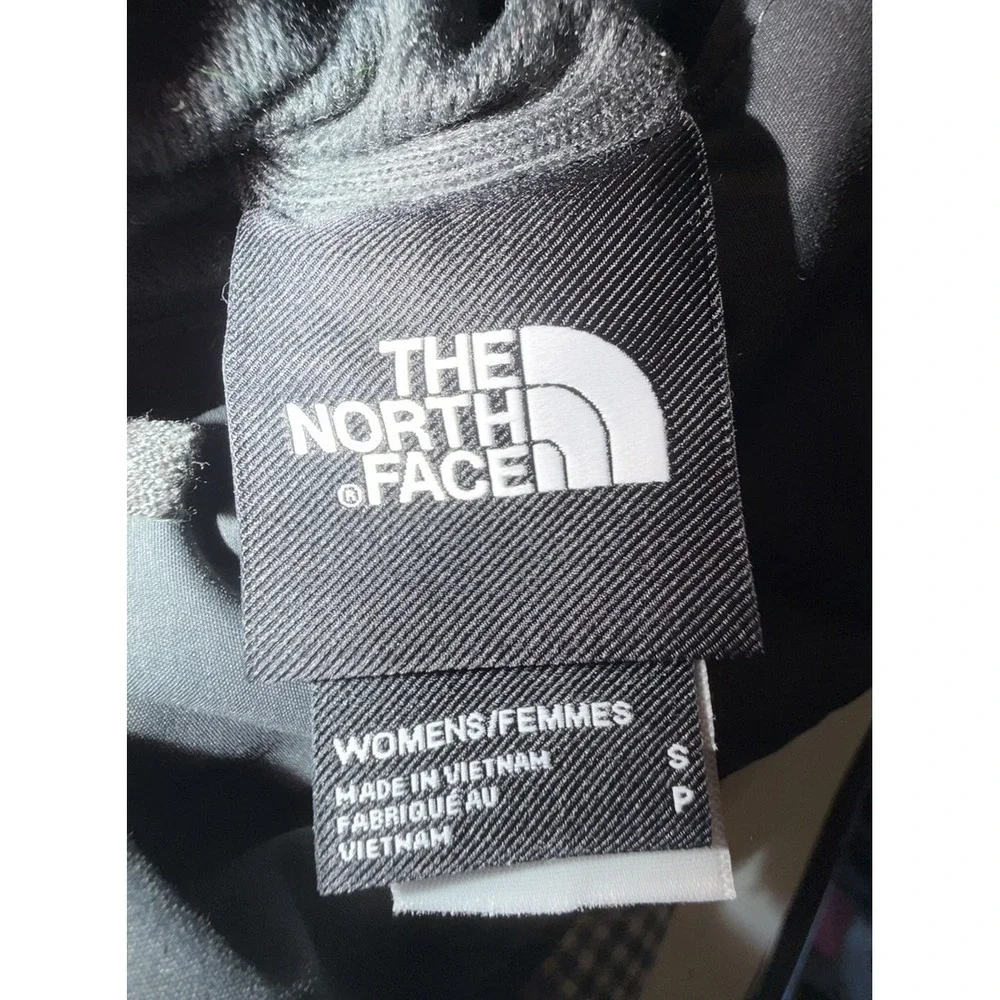The North Face Womens Puffer Vest Dark Gray Sherpa Lined Full‎ Zip Small